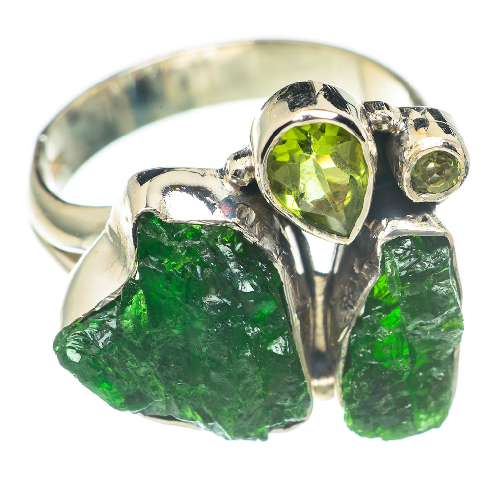 Green Tourmaline Rings handcrafted by Ana Silver Co - RING70060