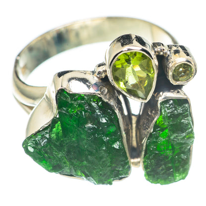 Green Tourmaline Rings handcrafted by Ana Silver Co - RING70060