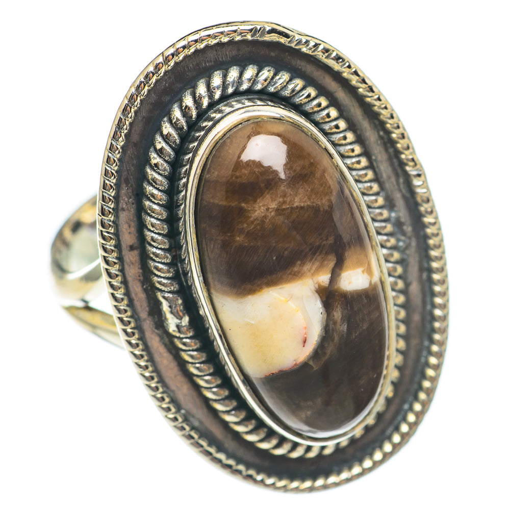 Peanut Wood Jasper Rings handcrafted by Ana Silver Co - RING70063 - Photo 2