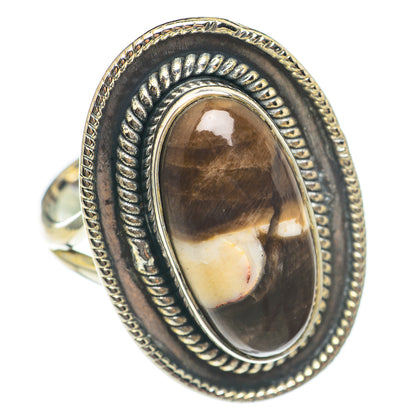 Peanut Wood Jasper Rings handcrafted by Ana Silver Co - RING70063 - Photo 2