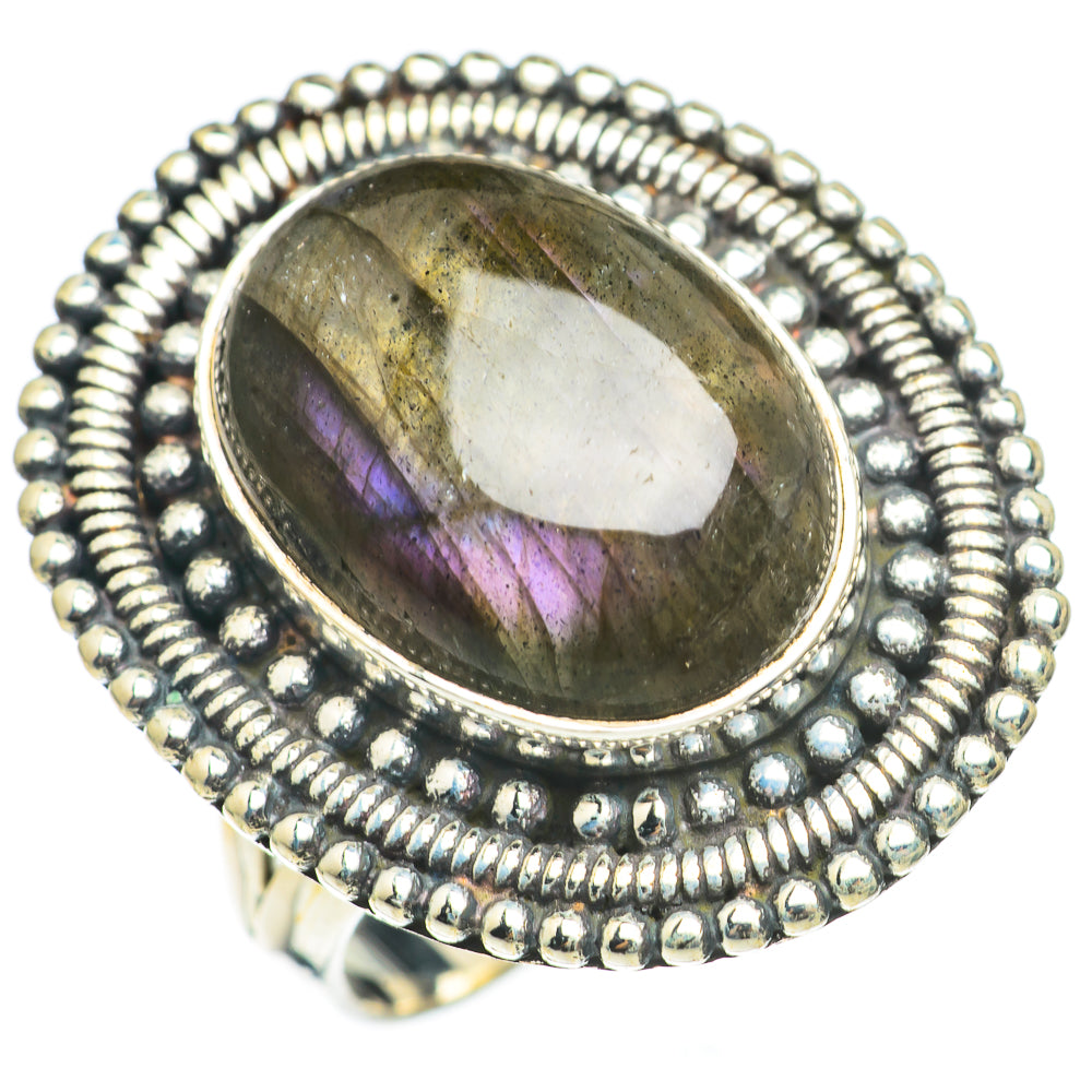 Labradorite Rings handcrafted by Ana Silver Co - RING70077