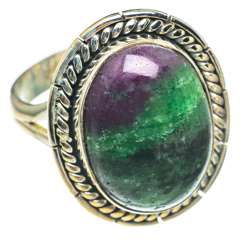 Ruby Zoisite Rings handcrafted by Ana Silver Co - RING70091