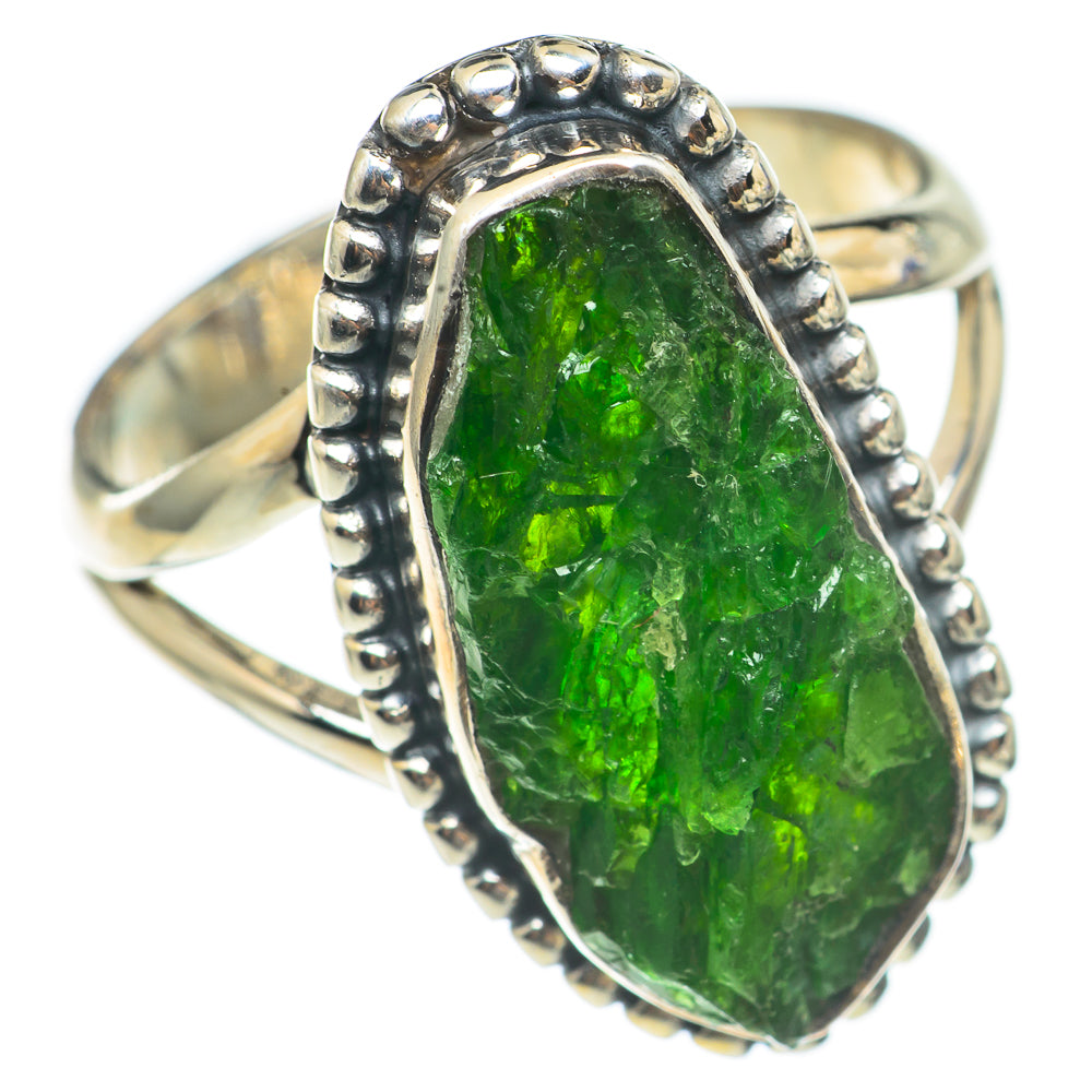 Green Tourmaline Rings handcrafted by Ana Silver Co - RING70093