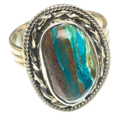 Rainbow Calsilica Rings handcrafted by Ana Silver Co - RING70118
