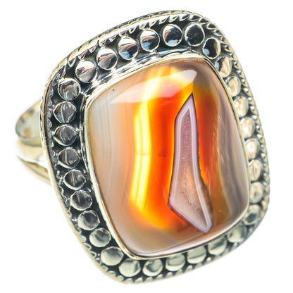 Botswana Agate Rings handcrafted by Ana Silver Co - RING70132