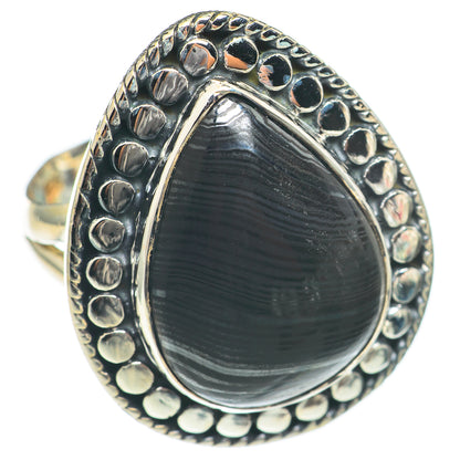 Psilomelane Dendrite Rings handcrafted by Ana Silver Co - RING70144