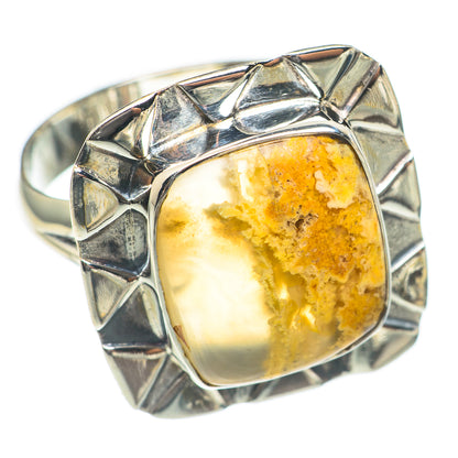 Plume Agate Rings handcrafted by Ana Silver Co - RING70164