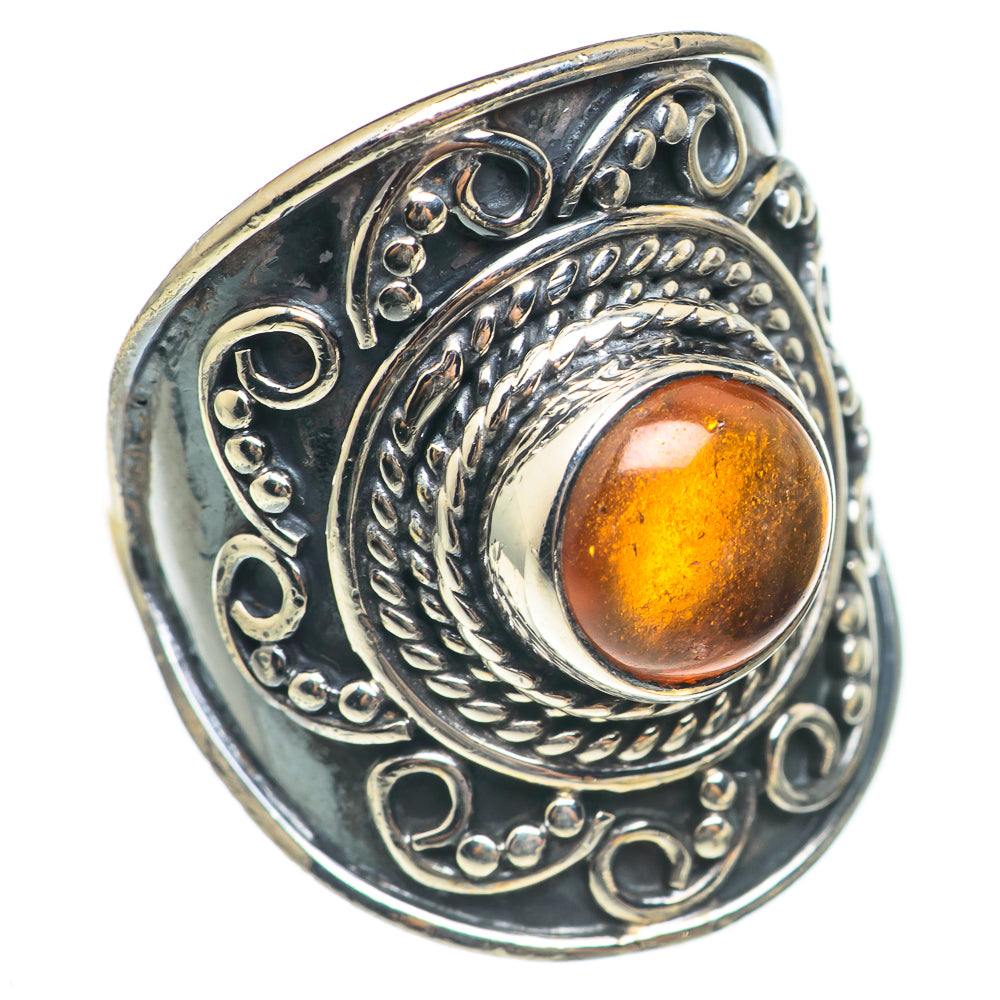 Baltic Amber Rings handcrafted by Ana Silver Co - RING70165