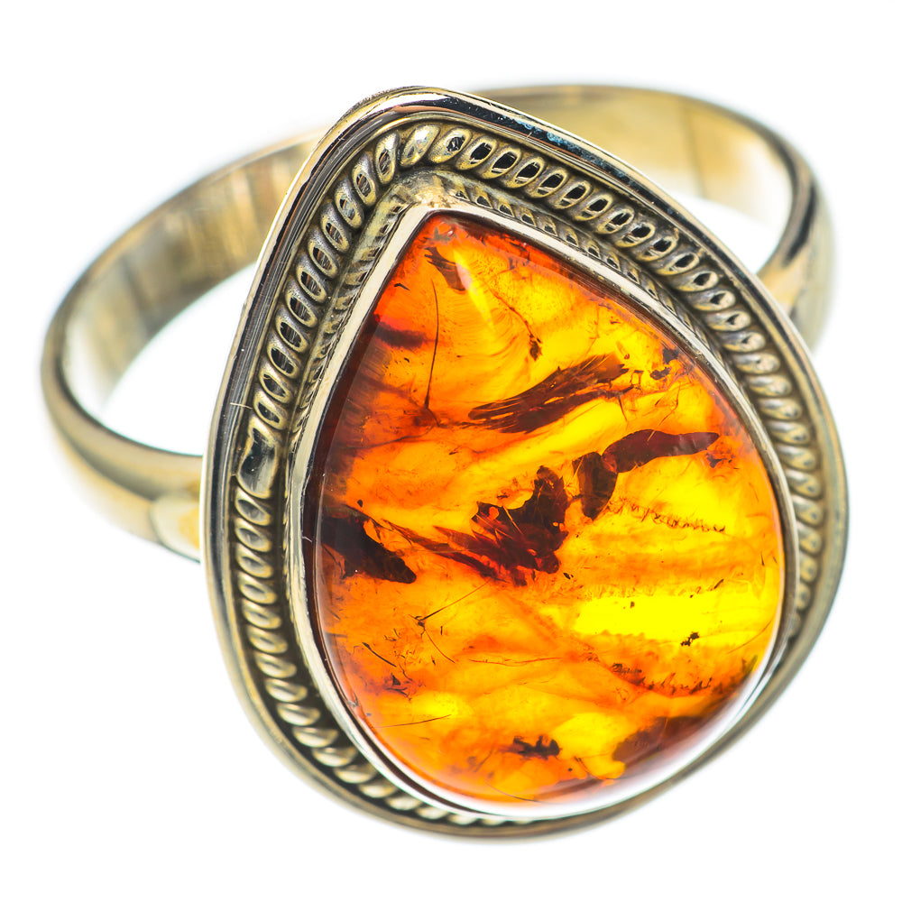 Baltic Amber Rings handcrafted by Ana Silver Co - RING70169