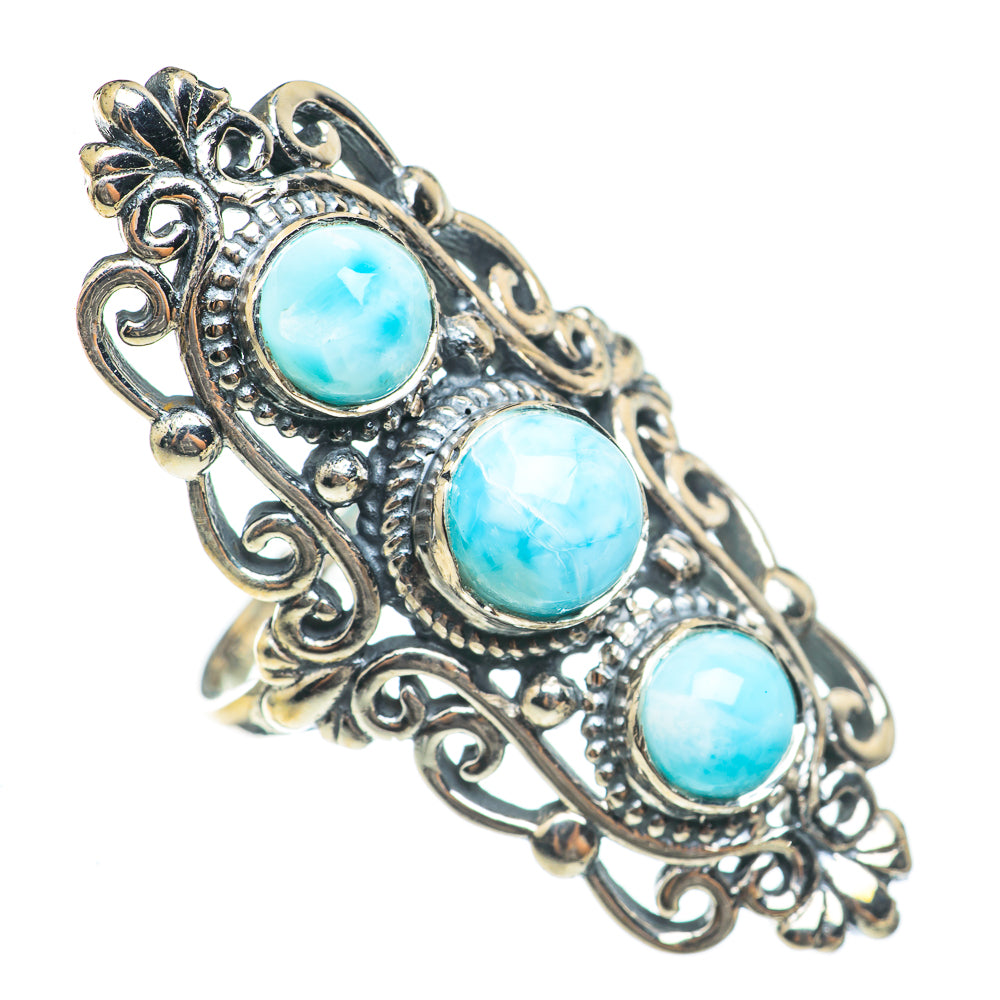 Larimar Rings handcrafted by Ana Silver Co - RING70217