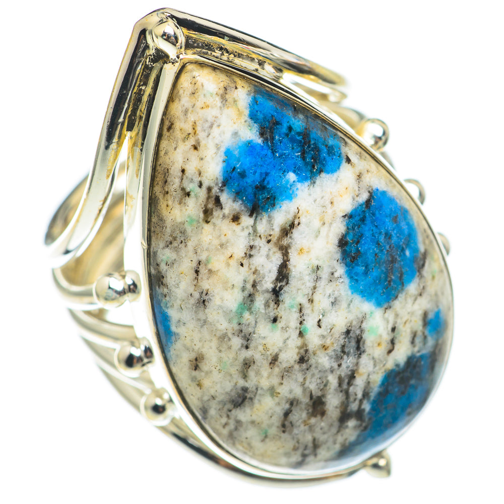 K2 Blue Azurite Rings handcrafted by Ana Silver Co - RING70220