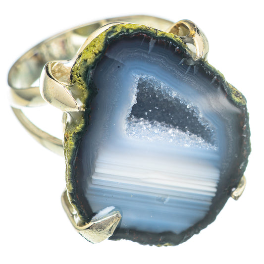 Coconut Geode Druzy Rings handcrafted by Ana Silver Co - RING70247