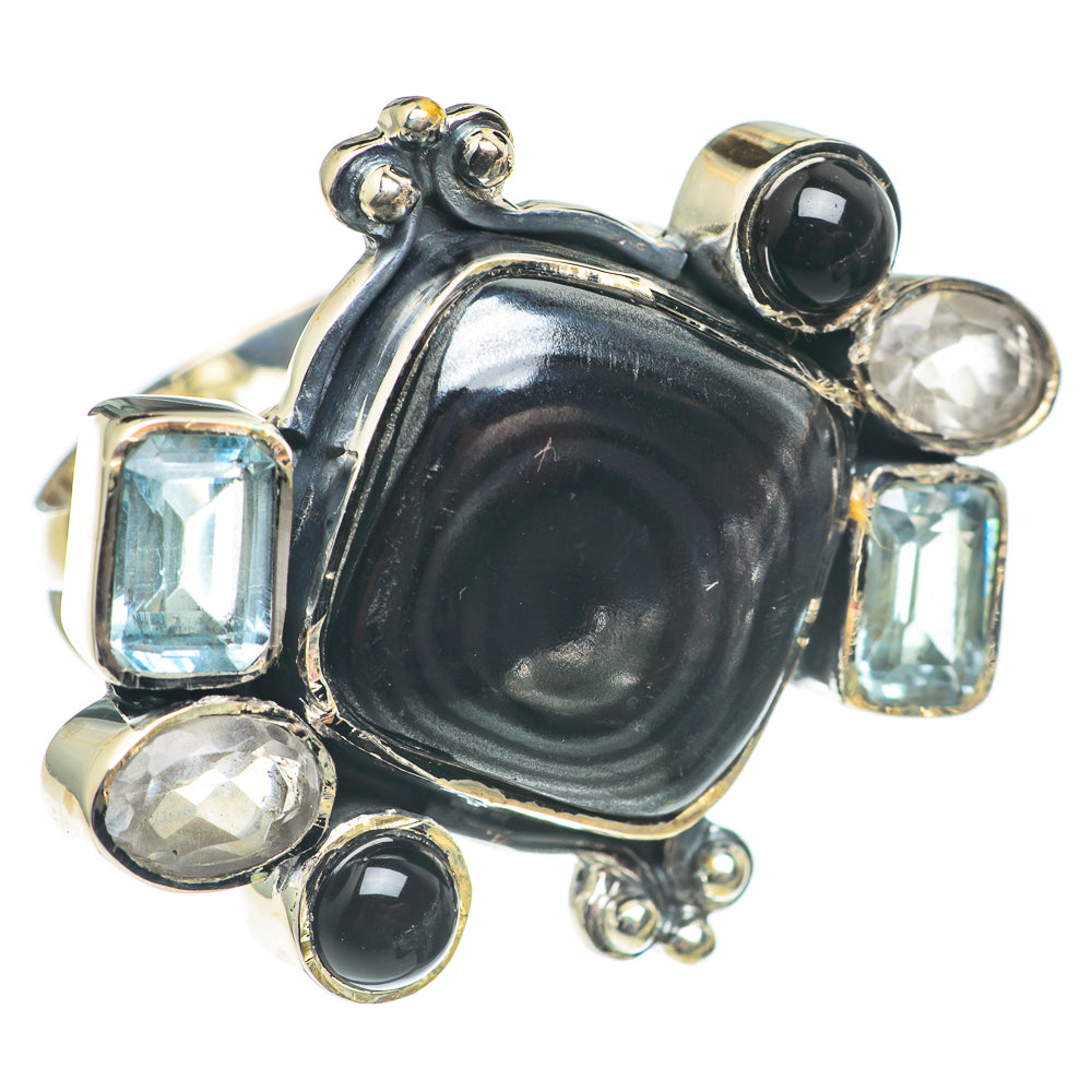 Psilomelane Dendrite Rings handcrafted by Ana Silver Co - RING70248