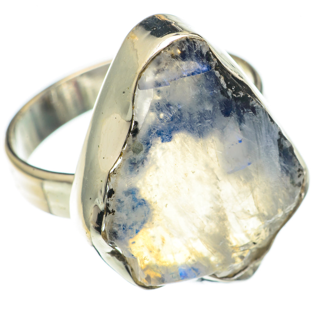 Rainbow Moonstone Rings handcrafted by Ana Silver Co - RING70251