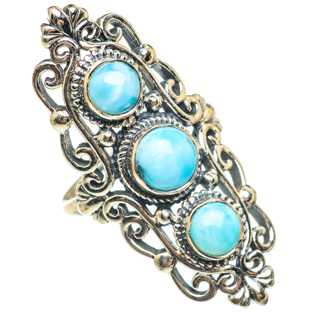Larimar Rings handcrafted by Ana Silver Co - RING70257