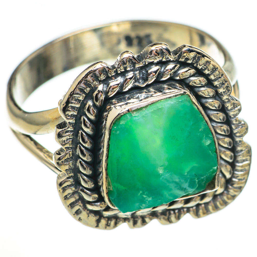 Chrysoprase Rings handcrafted by Ana Silver Co - RING70315