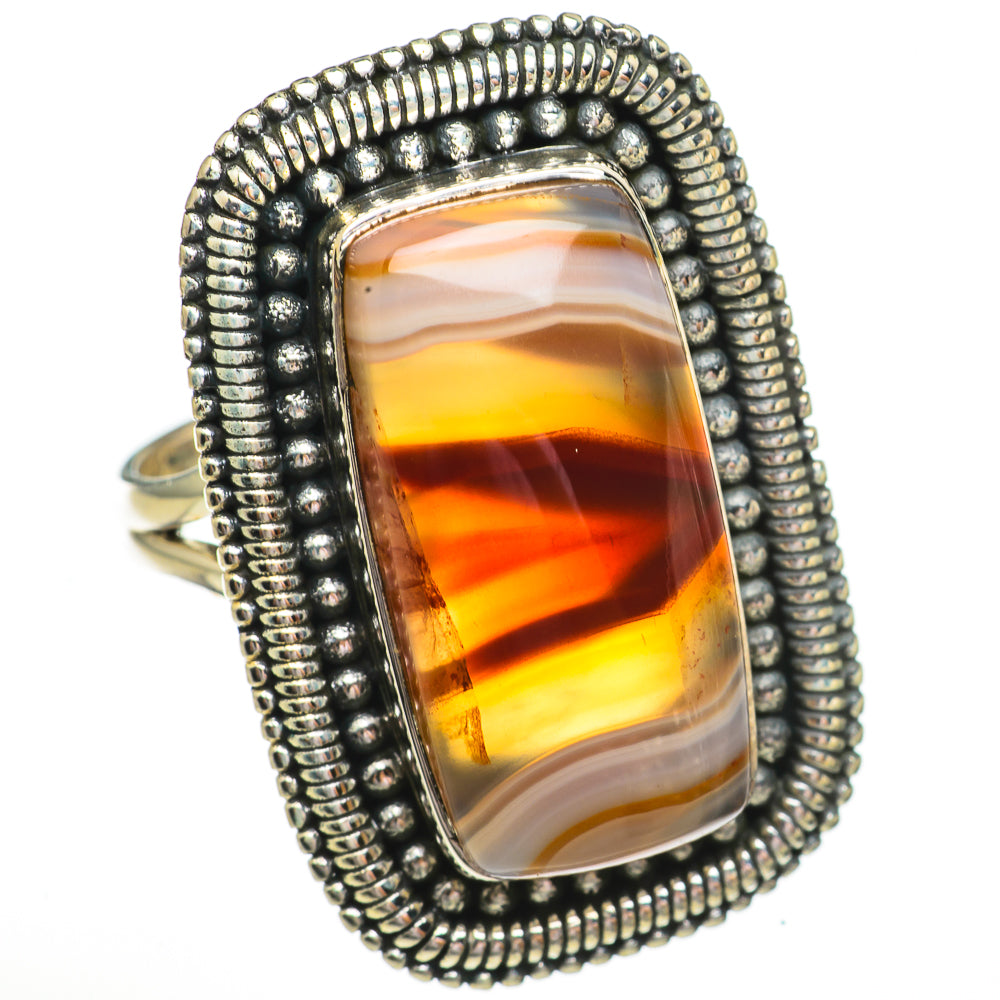 Botswana Agate Rings handcrafted by Ana Silver Co - RING70323