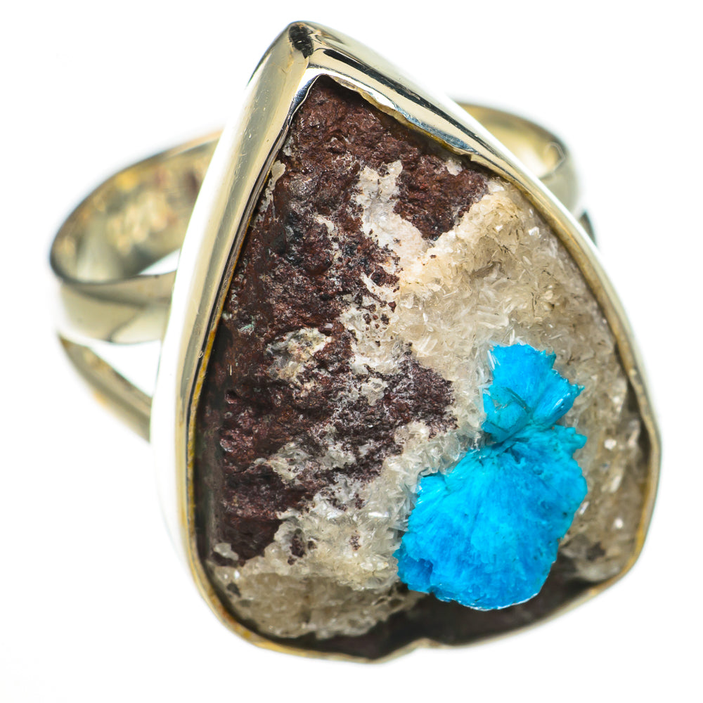 Cavansite Crystal Rings handcrafted by Ana Silver Co - RING70340