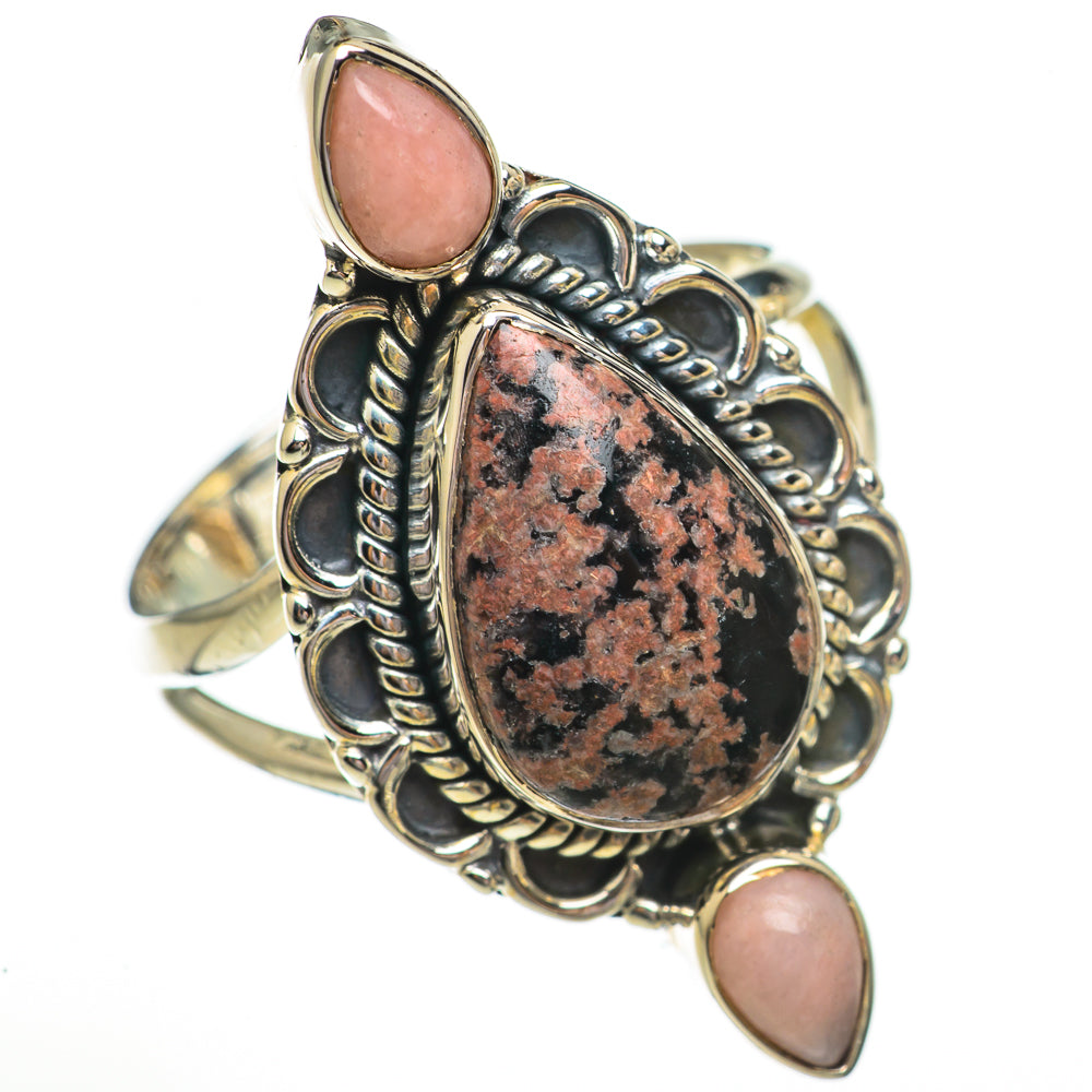 Fireworks Obsidian Rings handcrafted by Ana Silver Co - RING70341