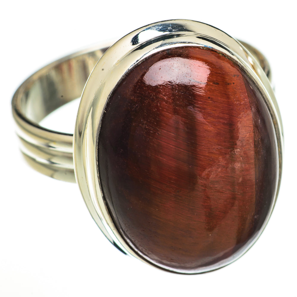 Red Tiger Eye Rings handcrafted by Ana Silver Co - RING70357