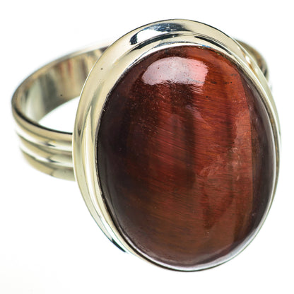 Red Tiger Eye Rings handcrafted by Ana Silver Co - RING70357