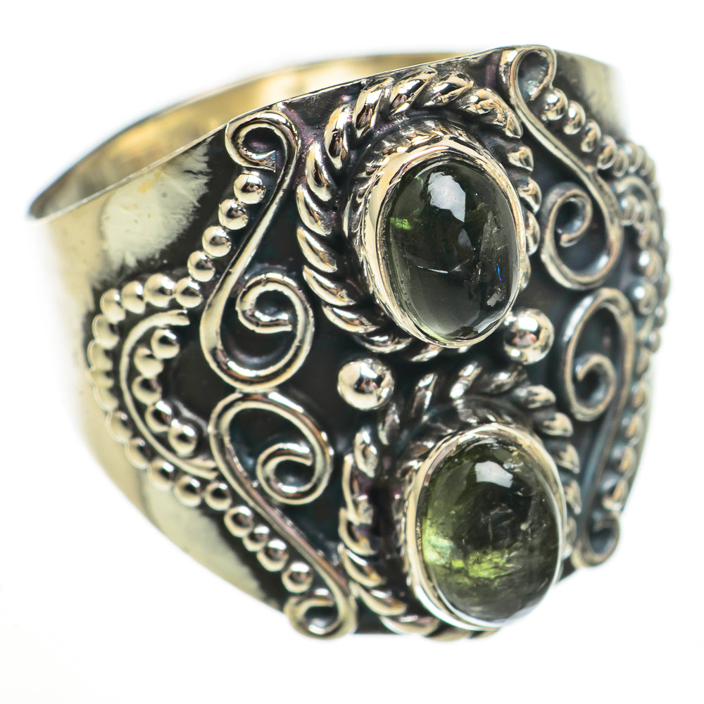 Green Tourmaline Rings handcrafted by Ana Silver Co - RING70423