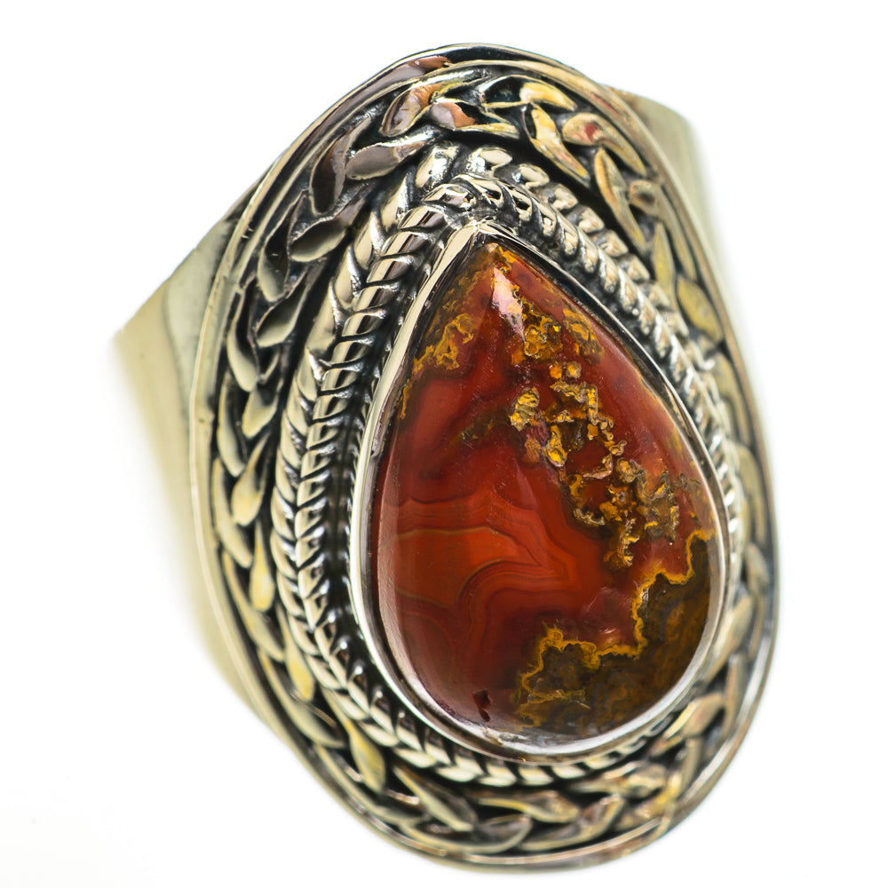 Moroccan Agate Rings handcrafted by Ana Silver Co - RING70426