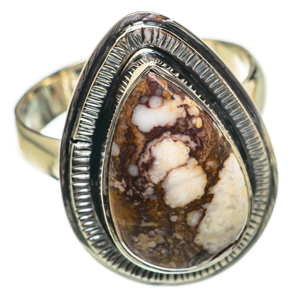 Peanut Wood Jasper Rings handcrafted by Ana Silver Co - RING70459 - Photo 2