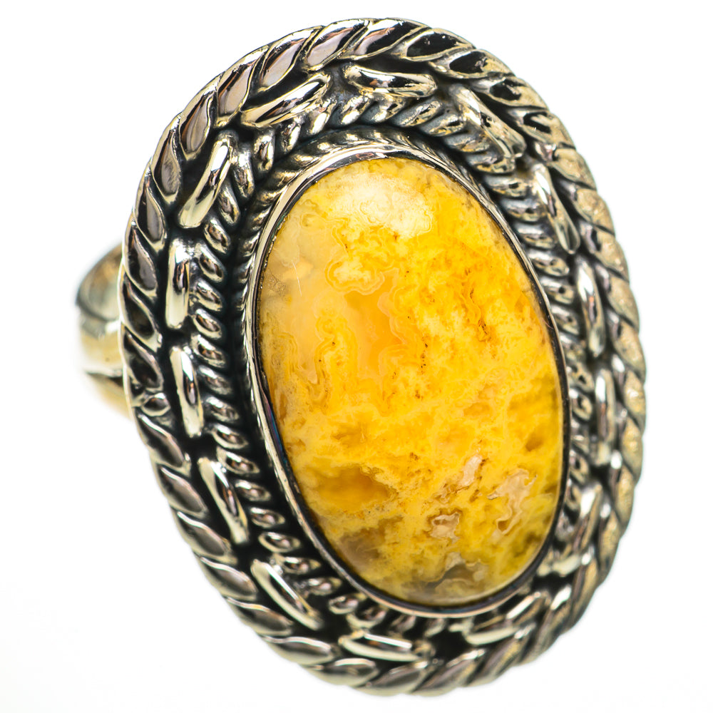 Plume Agate Rings handcrafted by Ana Silver Co - RING70461