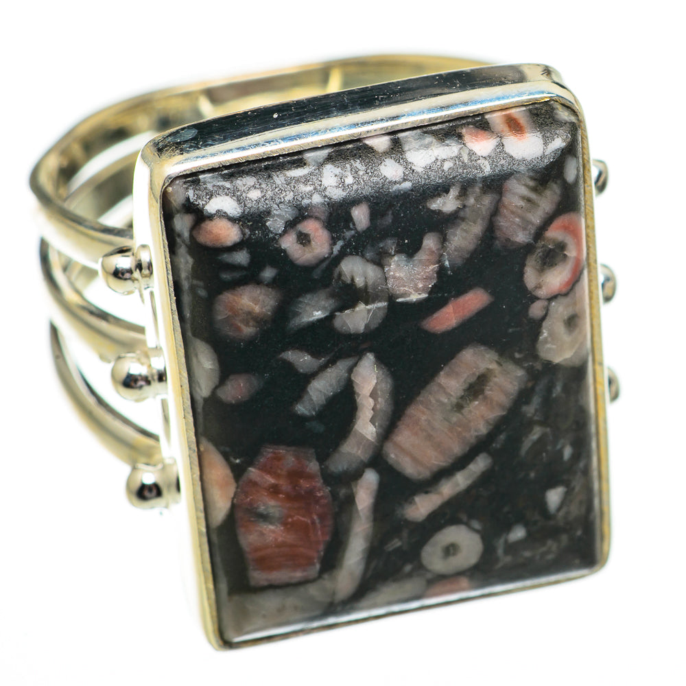 Crinoid Fossil Rings handcrafted by Ana Silver Co - RING70472