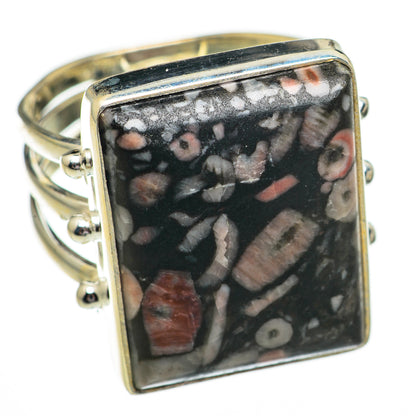 Crinoid Fossil Rings handcrafted by Ana Silver Co - RING70472