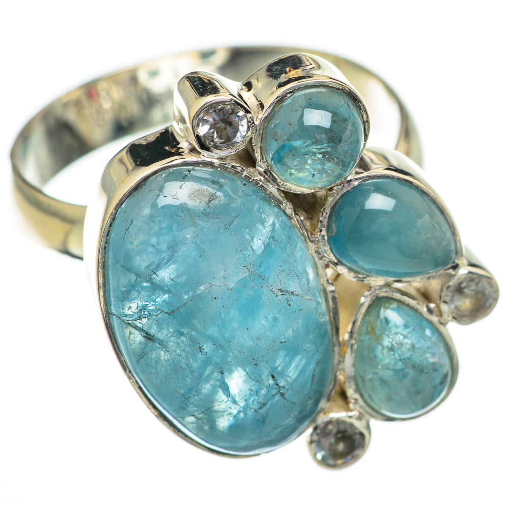 Aquamarine Rings handcrafted by Ana Silver Co - RING70481