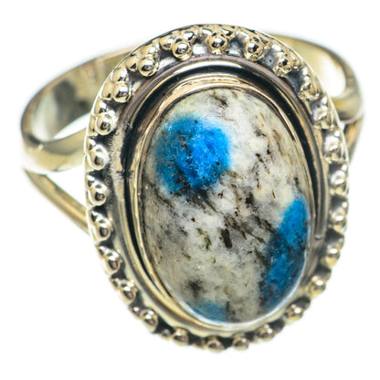 K2 Blue Azurite Rings handcrafted by Ana Silver Co - RING70482