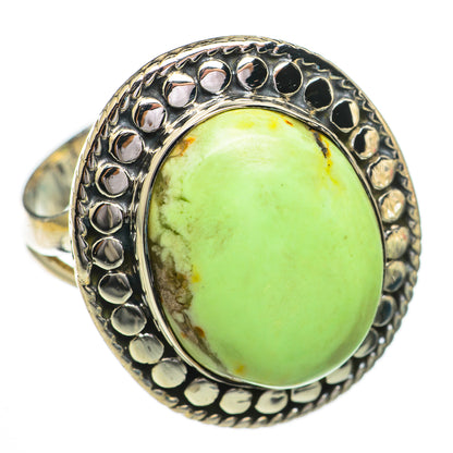 Lemon Chrysoprase Rings handcrafted by Ana Silver Co - RING70487