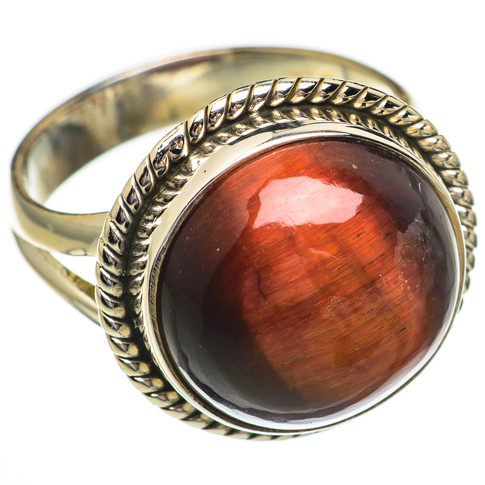 Red Tiger Eye Rings handcrafted by Ana Silver Co - RING70491