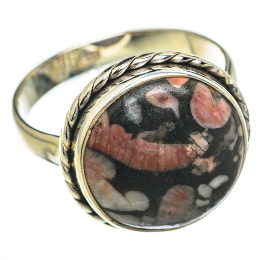 Crinoid Fossil Rings handcrafted by Ana Silver Co - RING70493
