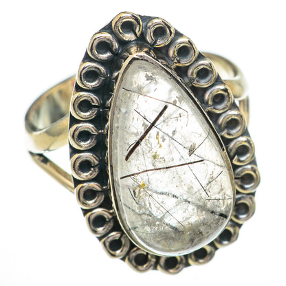 Tourmalinated Quartz Rings handcrafted by Ana Silver Co - RING70509