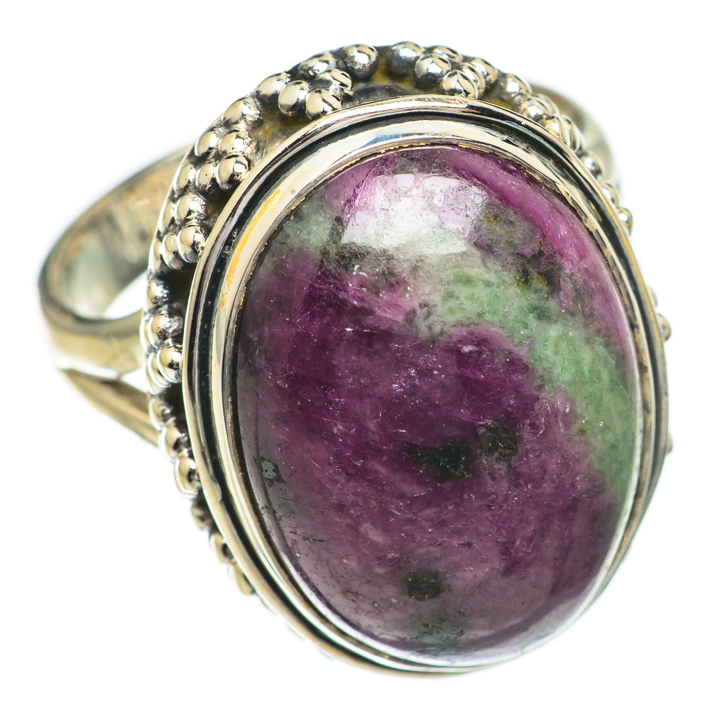 Ruby Zoisite Rings handcrafted by Ana Silver Co - RING70513
