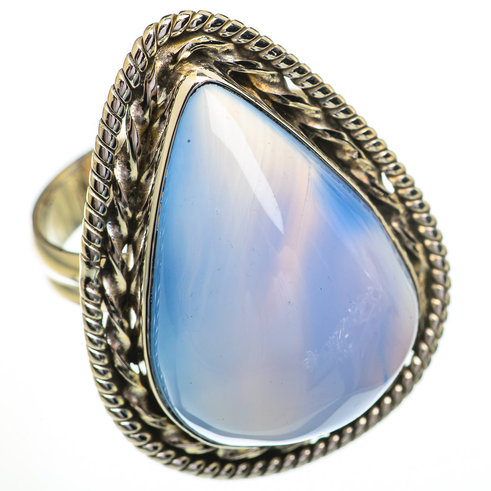 Aqua Chalcedony Rings handcrafted by Ana Silver Co - RING70515