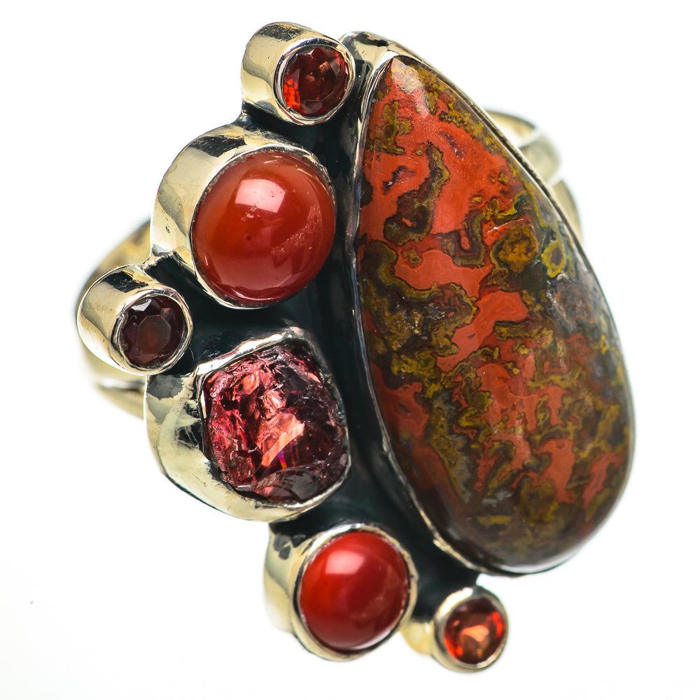 Moroccan Agate Rings handcrafted by Ana Silver Co - RING70526