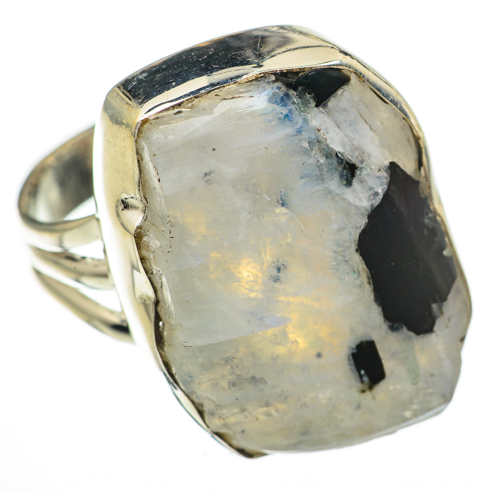 Rainbow Moonstone Rings handcrafted by Ana Silver Co - RING70545