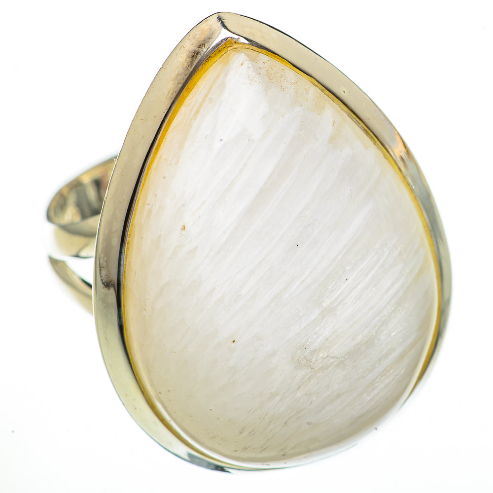 White Scolecite Rings handcrafted by Ana Silver Co - RING70547