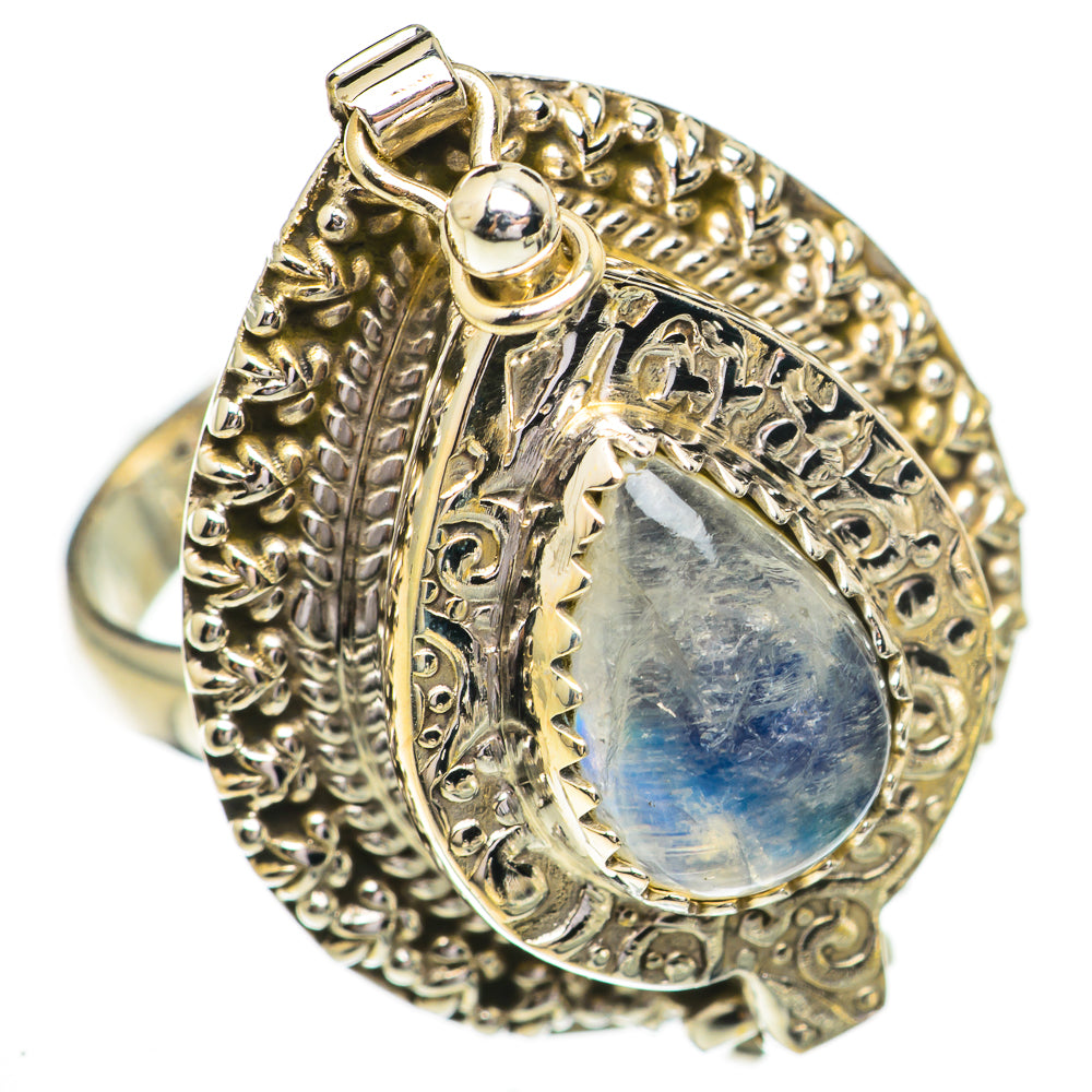Rainbow Moonstone Rings handcrafted by Ana Silver Co - RING70548