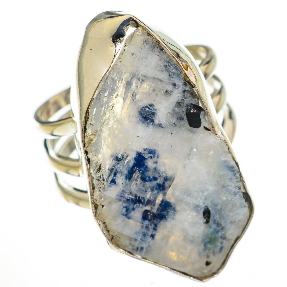 Rainbow Moonstone Rings handcrafted by Ana Silver Co - RING70550