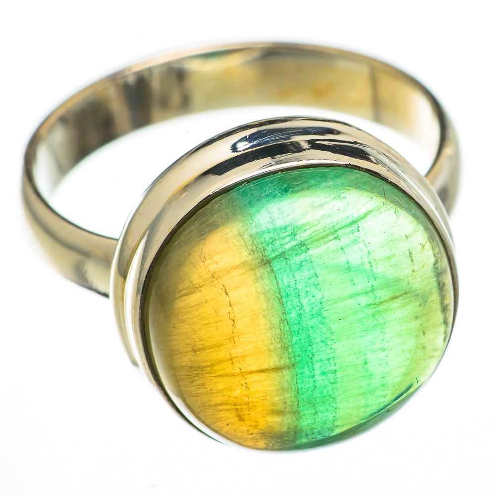 Green Fluorite Rings handcrafted by Ana Silver Co - RING70603