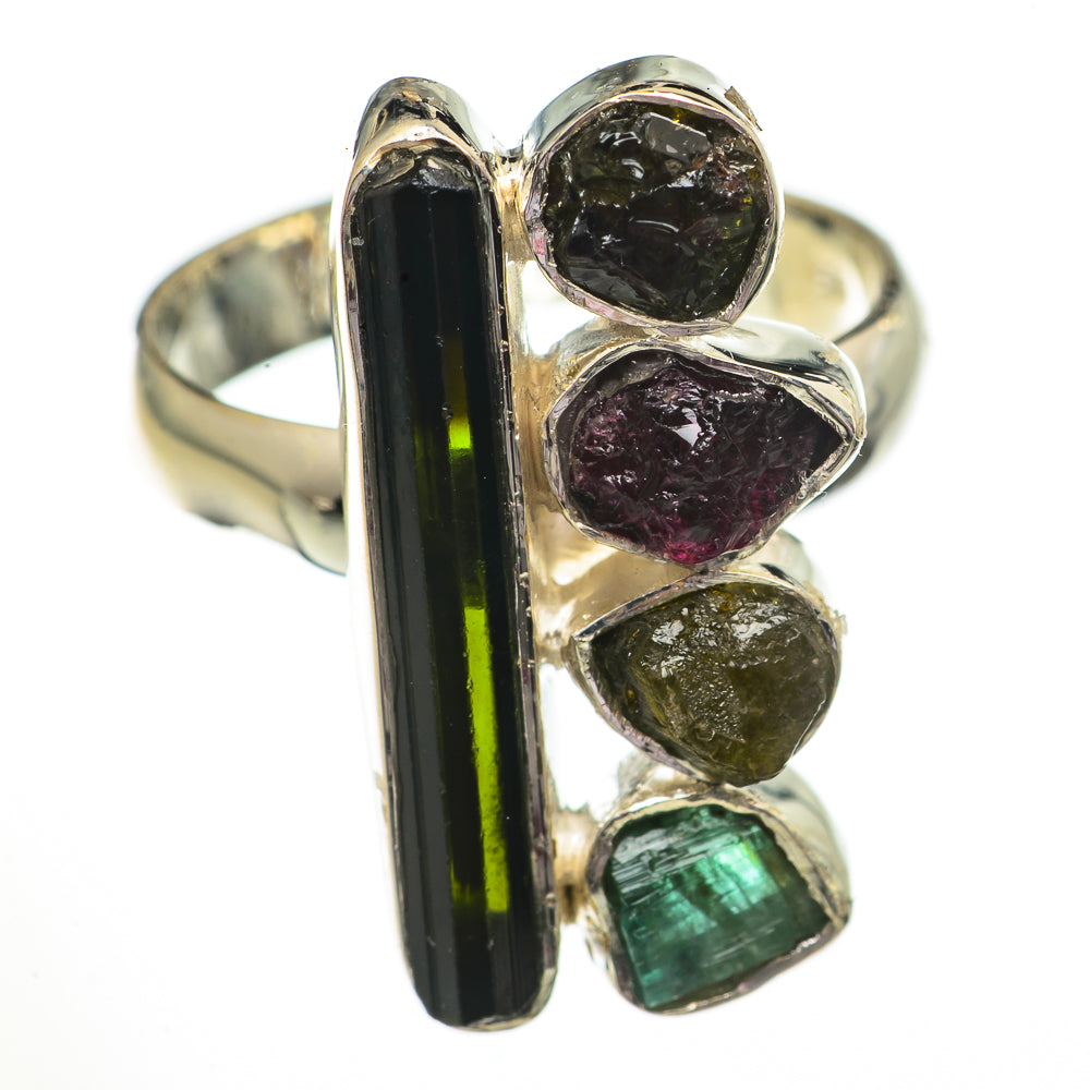 Green Tourmaline Rings handcrafted by Ana Silver Co - RING70604