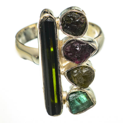 Green Tourmaline Rings handcrafted by Ana Silver Co - RING70604