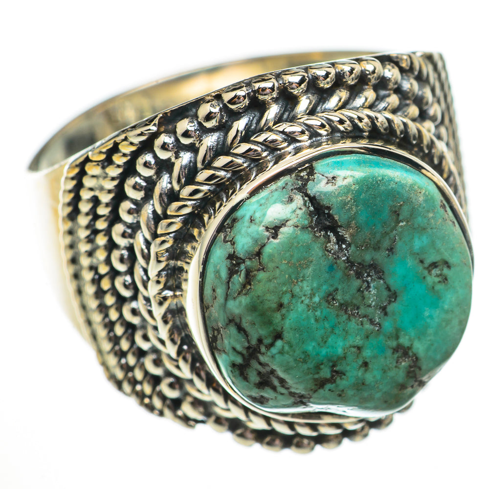 Tibetan Turquoise Rings handcrafted by Ana Silver Co - RING70613