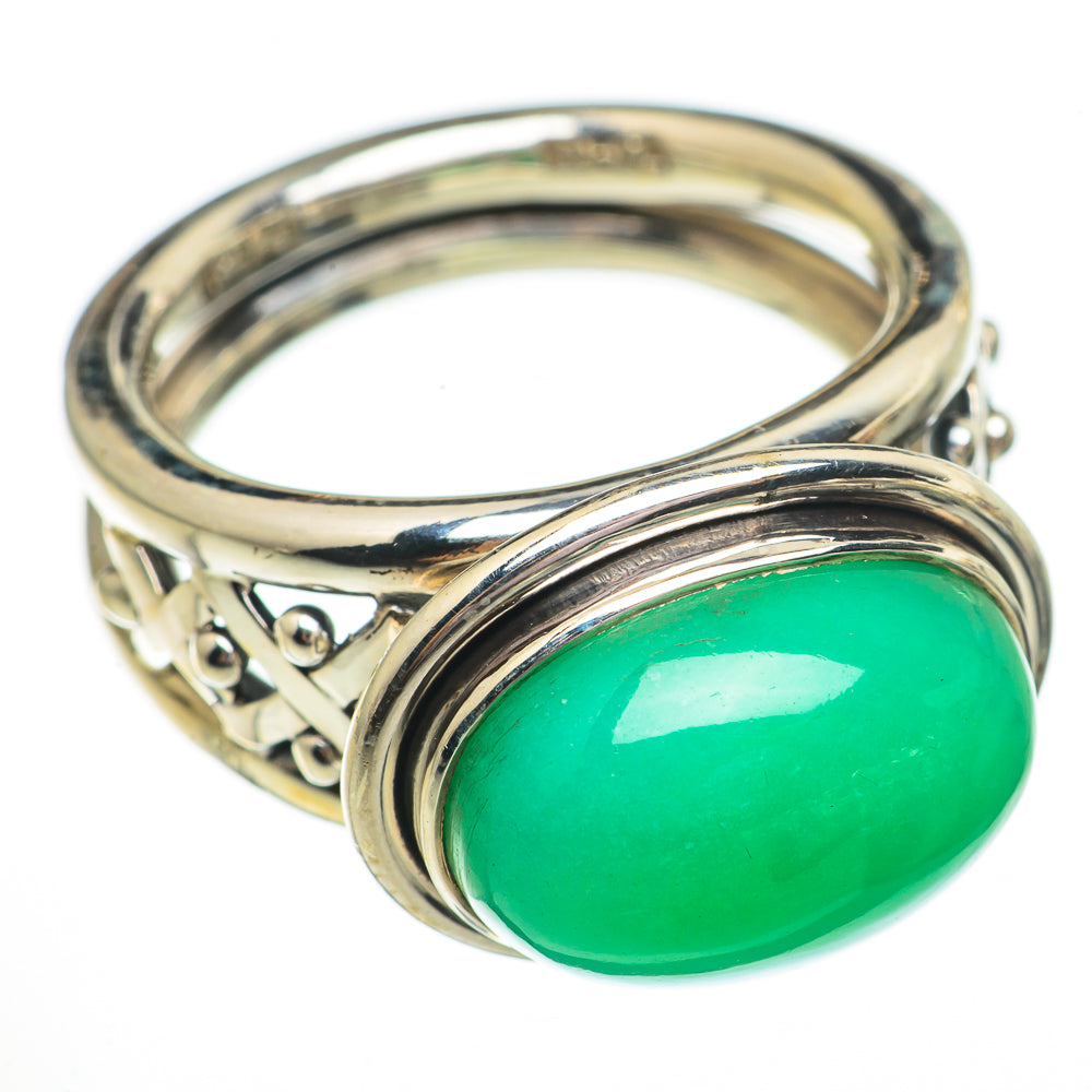 Chrysoprase Rings handcrafted by Ana Silver Co - RING70614