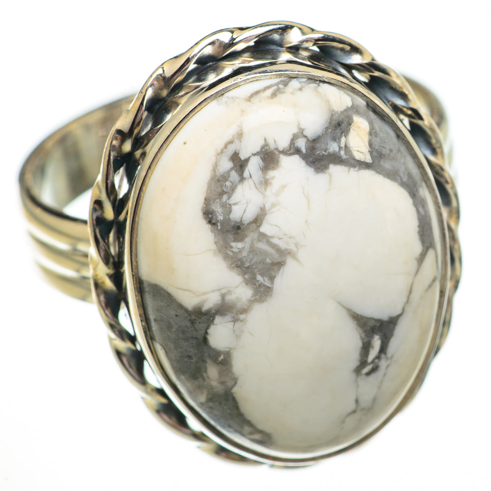 Howlite Rings handcrafted by Ana Silver Co - RING70639